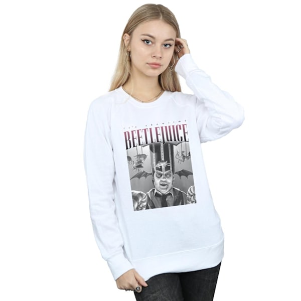 Beetlejuice Dam/Damer Cirkus Homage Sweatshirt XL Vit White XL