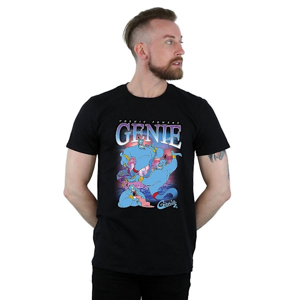 Aladdin Herr Genie Montage Bomull T-shirt S Svart Black S