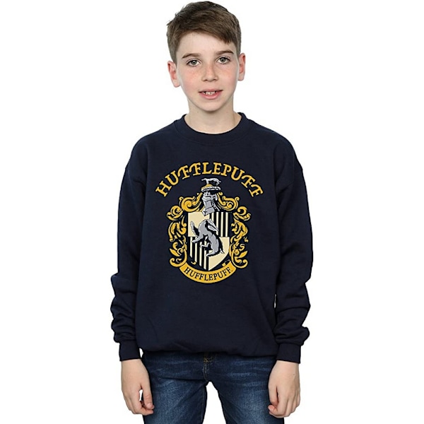 Harry Potter Pojkar Hufflepuff Sweatshirt 5-6 År Marinblå Navy Blue 5-6 Years