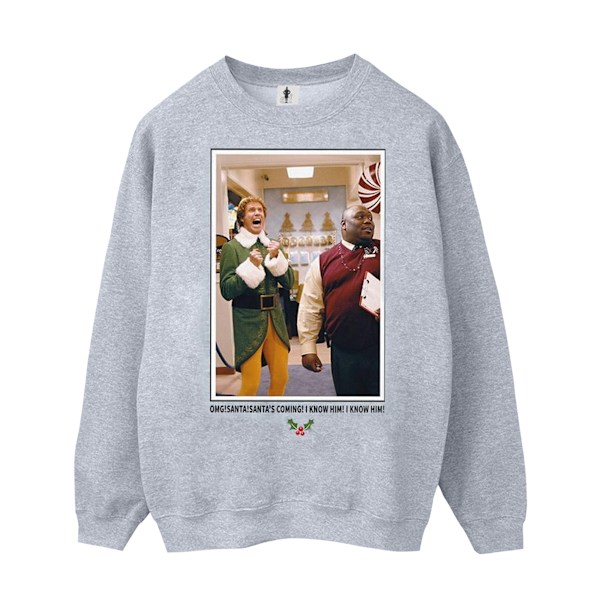 Elf Dam/Damer OMG Santa Foto Sweatshirt M Sports Grey Sports Grey M