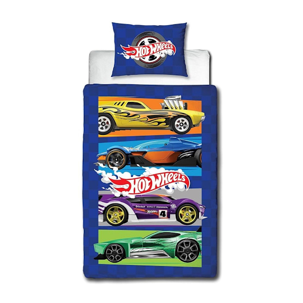 Hot Wheels Beast Vändbar Påslakan Set Singel Blå/Multifärgad Blue/Multicoloured Single