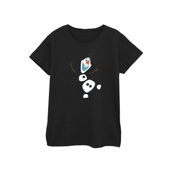 Disney T-shirt i bomull för damer/damer, Frozen Olaf dekonstruerad X Black XL