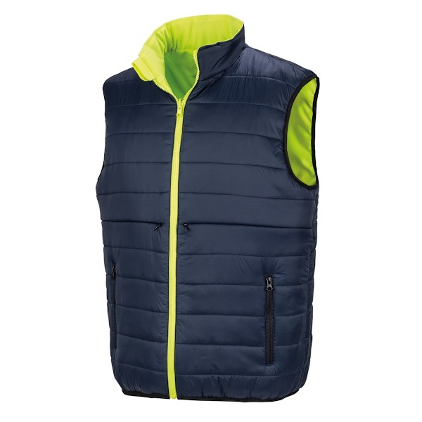 SAFE-GUARD by Result Unisex Vuxen Soft Touch Vändbar Väst L Fluorescent Yellow/Navy L