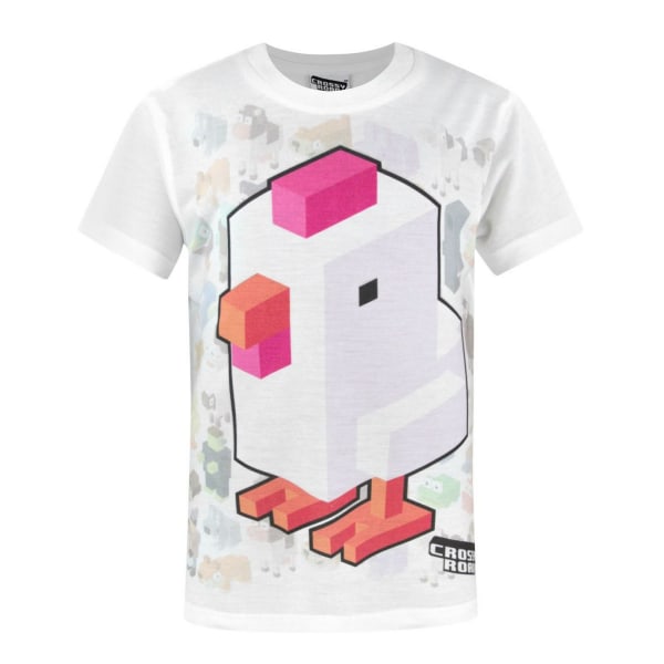 Crossy Road Barn/Pojkar Officiell All-Over Sublimation Charac Solid White Years (9/11)