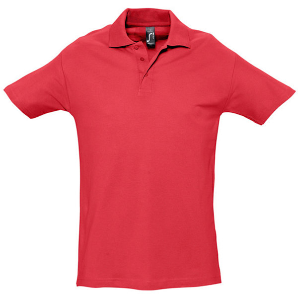 SOLS Herr Spring II Kortärmad Tungvikts Poloskjorta 4XL Röd Red 4XL