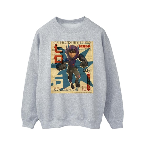 Disney Herr Big Hero 6 Baymax Hiro Tidnings-tröja 3XL Spo Sports Grey 3XL