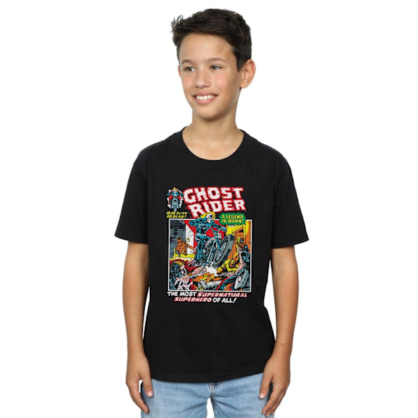 Marvel Boys Ghost Rider T-shirt 9-11 år Svart Black 9-11 Years