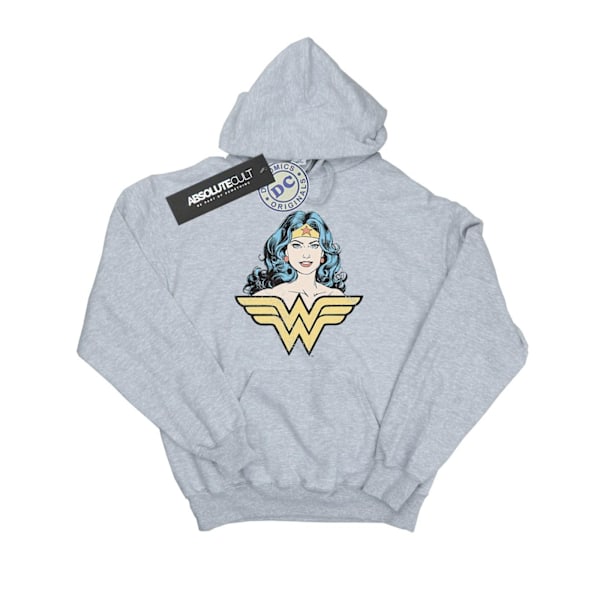 DC Comics Boys Wonder Woman Gaze Hoodie 7-8 år Sports Grey Sports Grey 7-8 Years