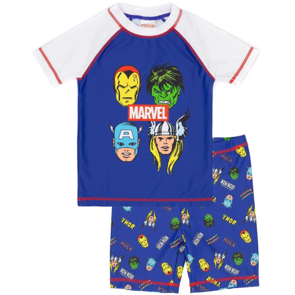 Marvel Boys Superhjälte Set 9-10 år Blå/Vit Blue/White 9-10 Years