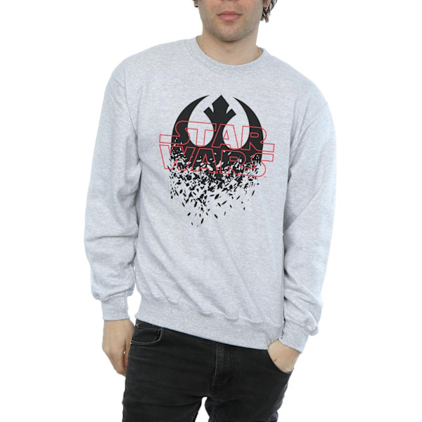 Star Wars The Last Jedi Shattered Emblem Sweatshirt S Spor Sports Grey S