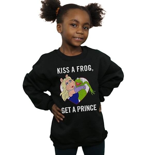 Disney Girls The Muppets Kiss A Frog Sweatshirt 12-13 År Svart Black 12-13 Years