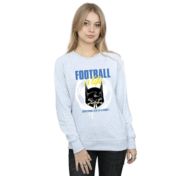 DC Comics Dam/Kvinnor Batman Fotboll är Livet Sweatshirt M Sp Sports Grey M