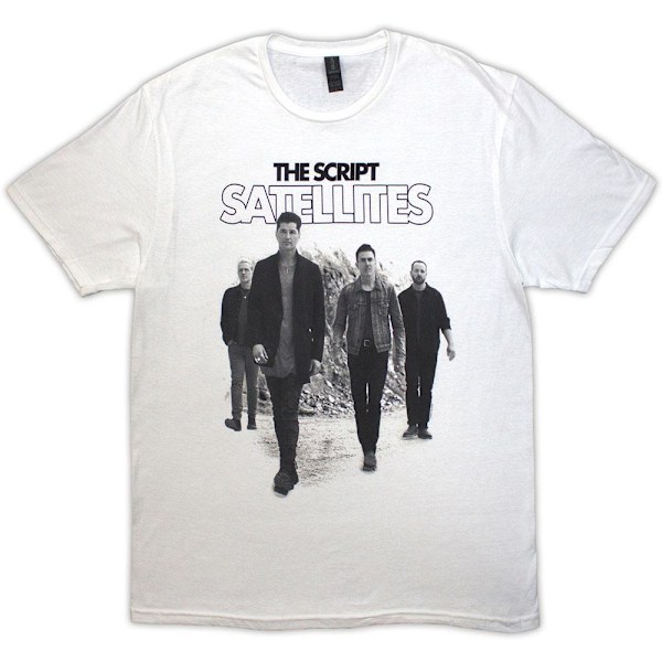 The Script Unisex Vuxen Satellites Band Foto T-Shirt XL Vit White XL
