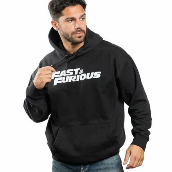 Fast & Furious Herr Logo Hoodie XL Svart Black XL