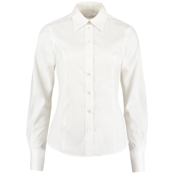 Kustom Kit Dam Corporate Långärmad Oxford Skjorta 14 Vit White 14