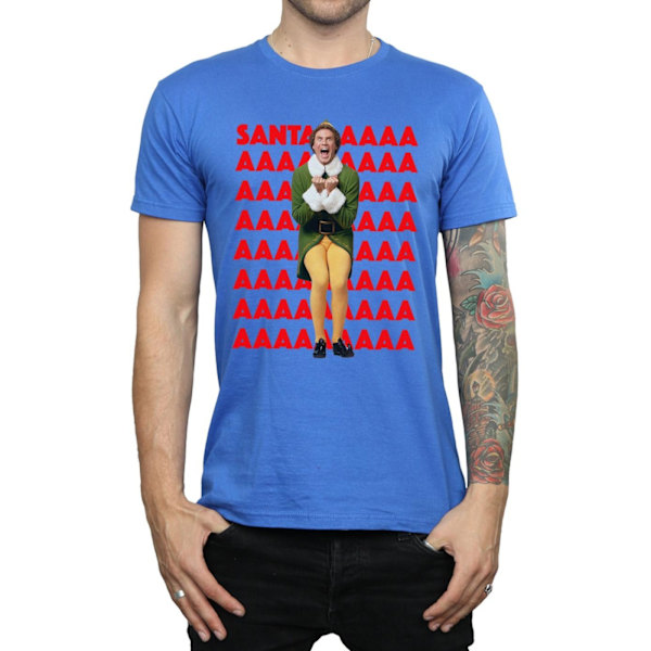 Elf Herr Buddy Santa Scream T-shirt L Royal Blue Royal Blue L