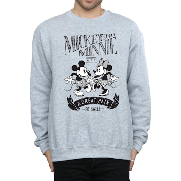 Disney Herr Mickey Och Minnie Mouse Great Pair Sweatshirt XL Sp Sports Grey XL