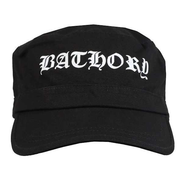 Bathory Logo Peaked Army Cap One Size Black Black One Size