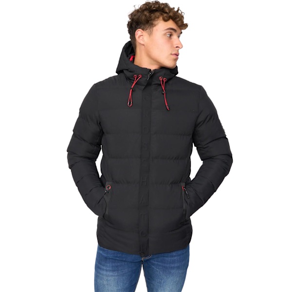 Crosshatch Kampleys Herr Vadderad Jacka med Prägling XXL Svart Black XXL
