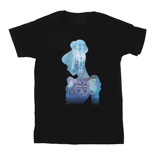 Cinderella Girls Gör din egen magi Silhouette Bomull T-shirt Black 5-6 Years