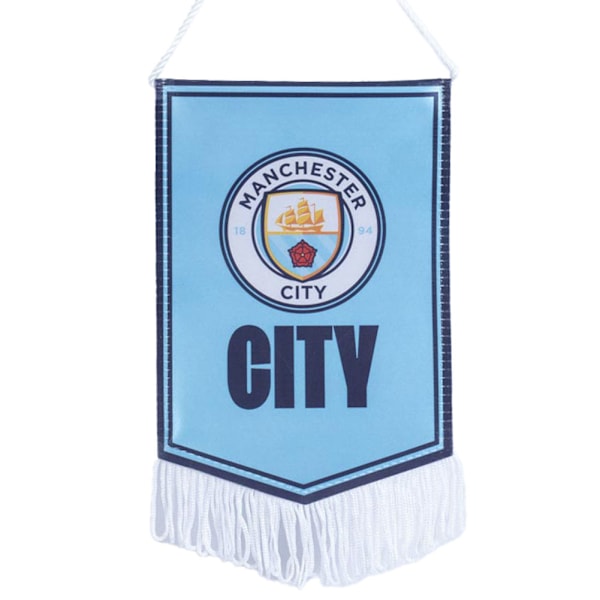 Manchester City FC Mini Vimpel En Storlek Sky Blue/White Sky Blue/White One Size