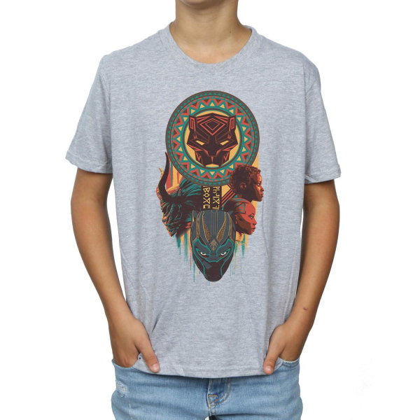 Marvel Boys Black Panther Totem T-shirt 9-11 Years Sports Grey Sports Grey 9-11 Years