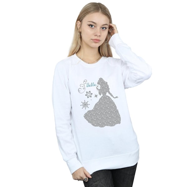 Disney Princess Dam/Damer Belle Jul Silhouette Sweatshirt White L