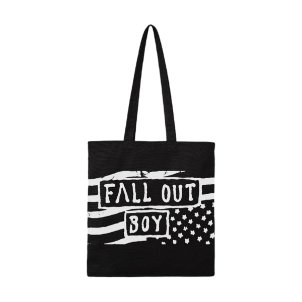 RockSax Fall Out Boy Flag Tote Bag One Size Svart/Vit Black/White One Size