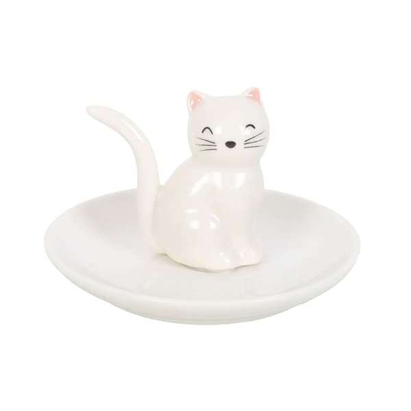 Something Different Leende Katt Prydnadsskål One Size Vit White One Size