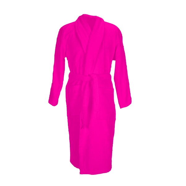 A&R Handdukar Vuxna Unisex badrock med sjalkrage XXL Rosa Pink XXL