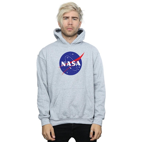NASA Classic Insignia Logo Hoodie L Sports Grey för män Sports Grey L