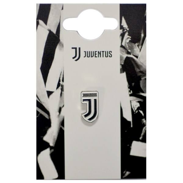 Juventus FC Officiell Crest Pin Badge One Size Vit/Svart White/Black One Size