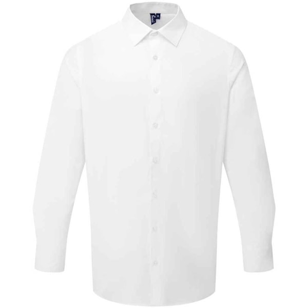 Premier Herr Recyclight Poplin Långärmad Skjorta L Vit White L