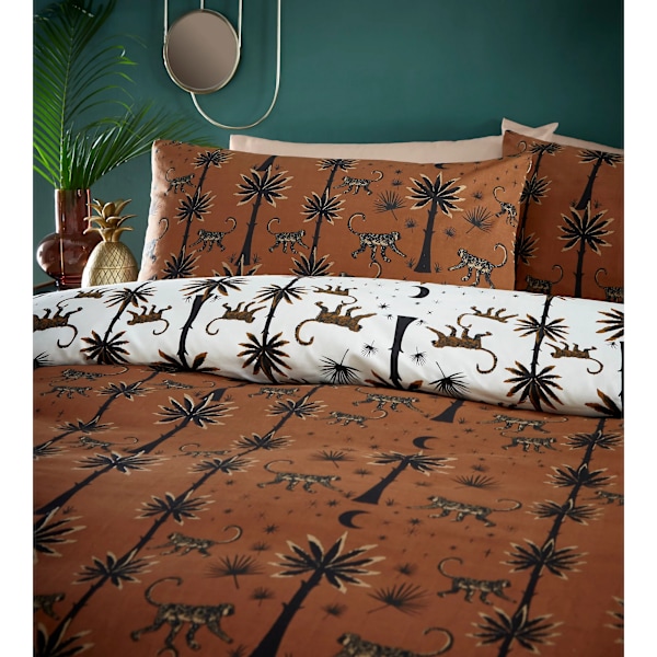 Furn Desert Exotic Reversible Monkey Påslakan Set Superking Amber Superking