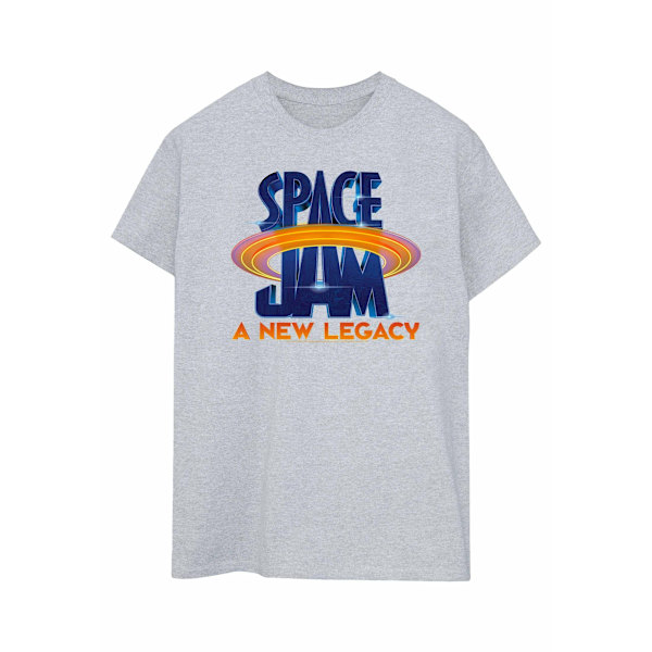 Space Jam: A New Legacy Dam/Dam Movie Logo Bomull Boyfriend T-Shirt Sports Grey M