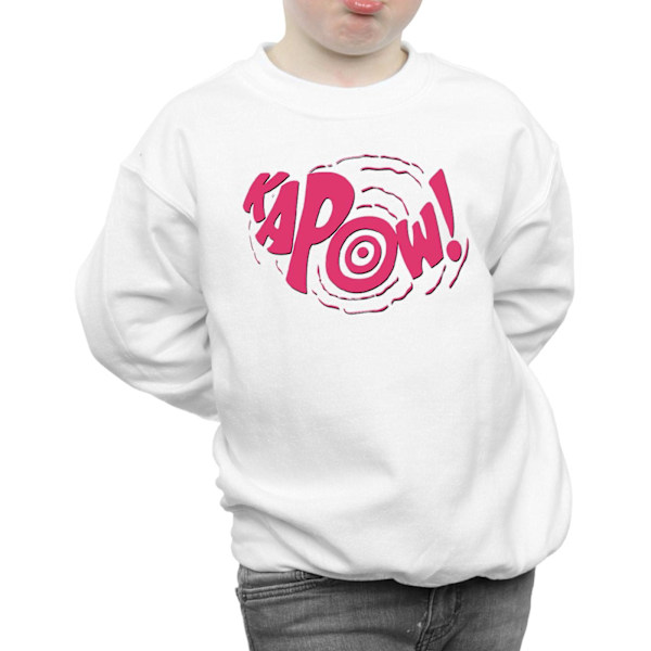 DC Comics Boys Batman TV-serie Kapow Sweatshirt 7-8 år Vit White 7-8 Years