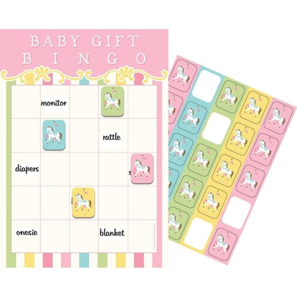 Creative Party Carousel Baby Shower Bingo (paket med 10) One Size Multicoloured One Size