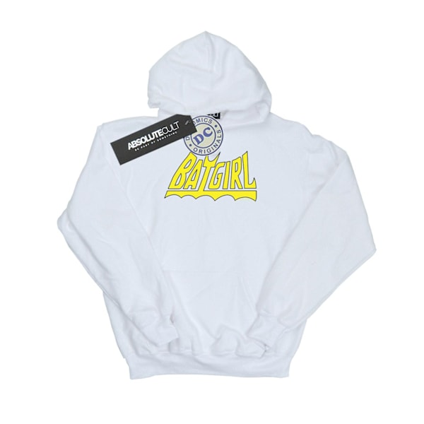 DC Comics Boys Batgirl Logo Hoodie 5-6 år Vit White 5-6 Years