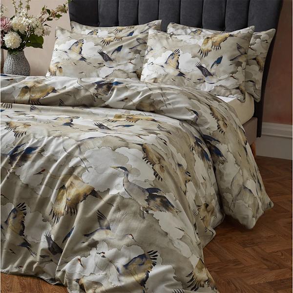 EW By Edinburgh Weavers Flyway Exotic Contrast Piping Påslakan Natural Double