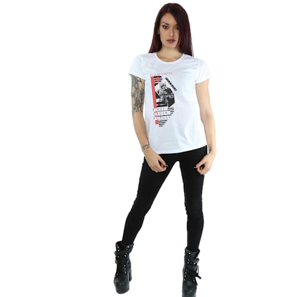 Star Wars Dam/Kvinnor The Last Jedi Captain Phasma Bomull T-Shirt S White M