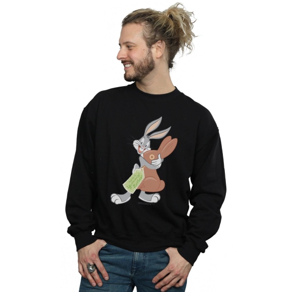 Looney Tunes Mens Bugs Bunny Yummy Easter Sweatshirt S Svart Black S