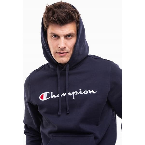 Champion Herr Script Logo Hoodie M Marinblå Navy Blue M