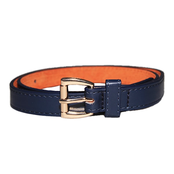 Forest Dam/Kvinnor Läder Smal Bälte XL Marinblå Navy XL
