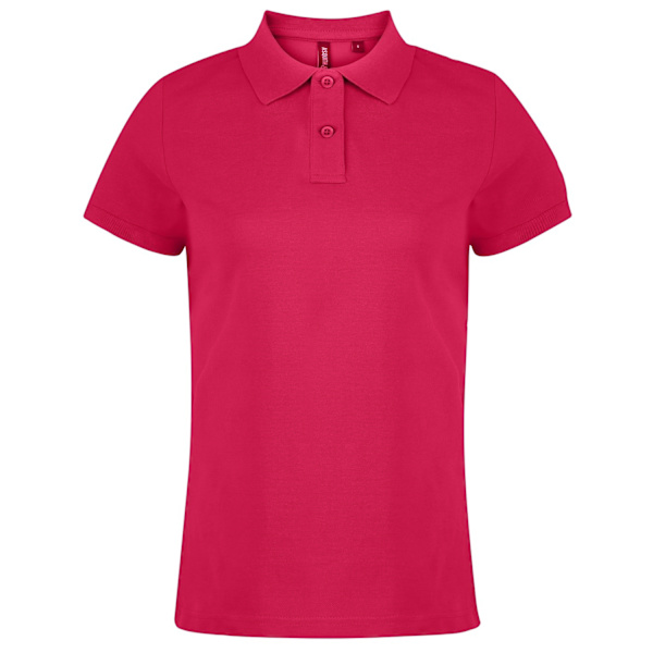 Asquith & Fox Dam/Dam Plain Kortärmad Polotröja M Hot Hot Pink M