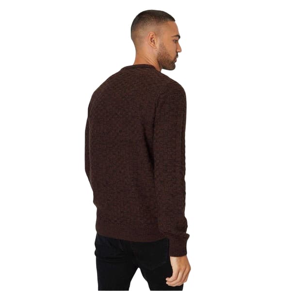 Threadbare Herr Oldcastle Ribbad Tröja med Rund Hals och Lång Ärm Black/Brown M