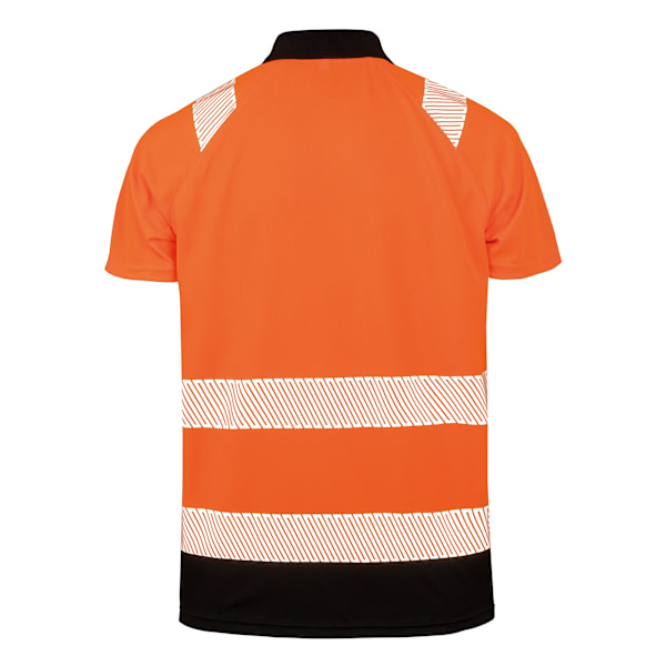 Result Äkta Återvunnen Säkerhets Polo Skjorta L-XL Fluorescerande Fluorescent Orange/Black L-XL