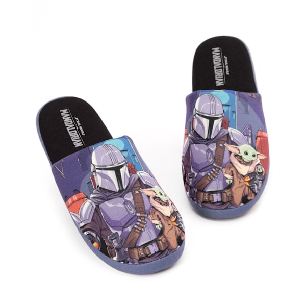 Star Wars: The Mandalorian Herrslippers för Män 7 UK-8 UK Svart/Blå Black/Blue 7 UK-8 UK
