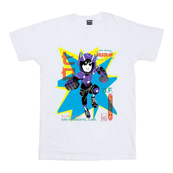 Disney Girls Big Hero 6 Hiro Anime Bomull T-shirt 12-13 År W White 12-13 Years