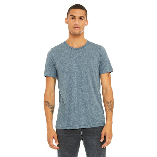 Canvas Herr Triblend Crew Neck Plain Kortärmad T-shirt XS Denim Triblend Denim Triblend XS