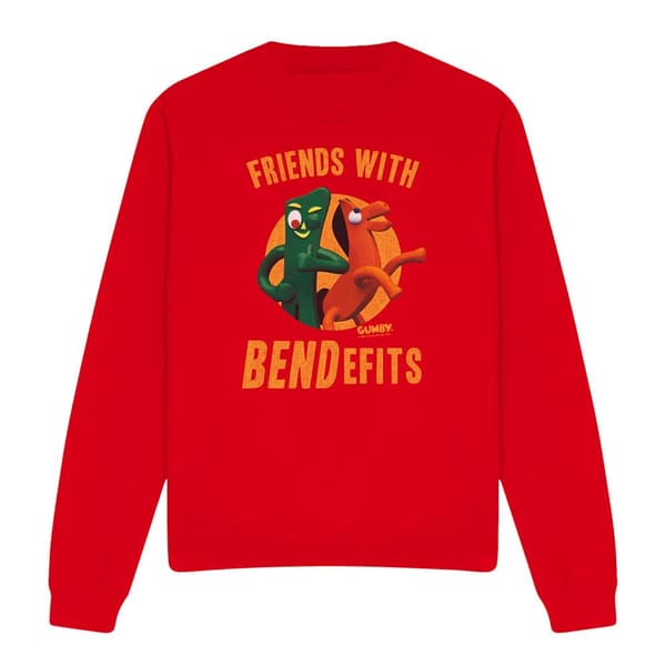 Gumby Unisex Vuxen Bendefits Sweatshirt S Röd Red S